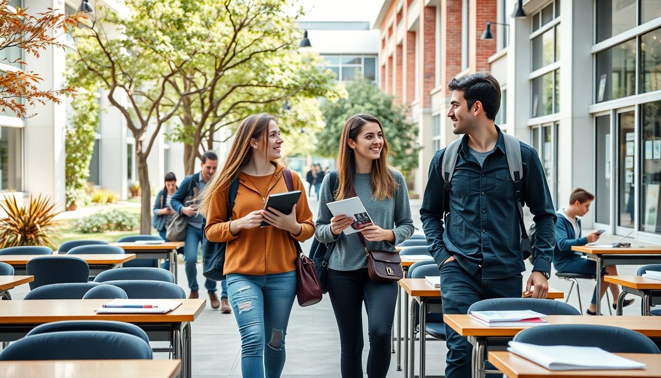 Students working in research laboratory